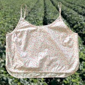 Floral Daisy Print Spaghetti Strap Cami Tank Top